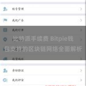 比特派手续费 Bitpie钱包支持的区块链网络全面解析