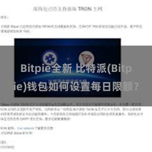Bitpie全新 比特派(Bitpie)钱包如何设置每日限额?