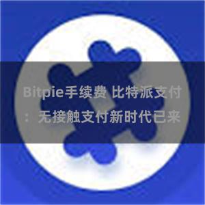 Bitpie手续费 比特派支付：无接触支付新时代已来