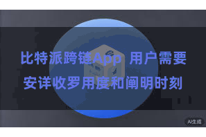 比特派跨链App  用户需要安详收罗用度和阐明时刻