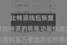 比特派钱包恢复  齐能通过比特派的转账功能快速方便地完成钞票划转