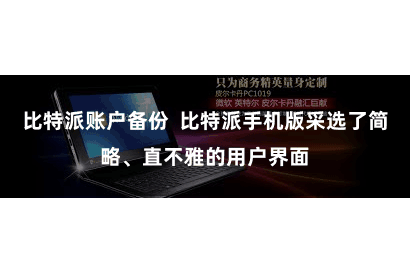 比特派账户备份  比特派手机版采选了简略、直不雅的用户界面
